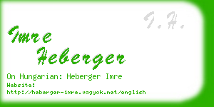 imre heberger business card